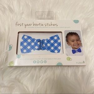 Baby boy first year bow tie stickers